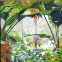 Mountain Cabbage inside Triptych, 40 x 80 inches, oil