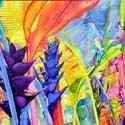 Rainbow Forest 4, 32 X 44 inches, watercolor on canvas