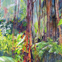 Mt. Scenery 1, 44 x 32 inches, mixed media